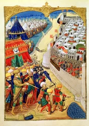 The Turkish Forces Preparing for Battle Outside the Walls of Rhodes in 1480, from 